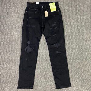 Levi's 531 Athletic Slim Jeans Men's 34 x 34 Fit 34x32 Black Stretch Distressed